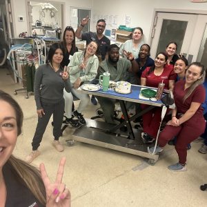 Team enjoying a meal together